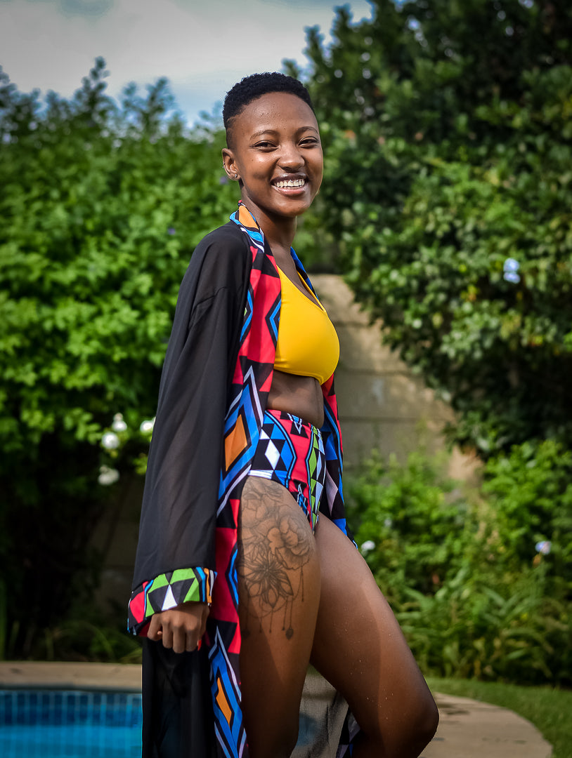 Queen Nandi Black Kimono
