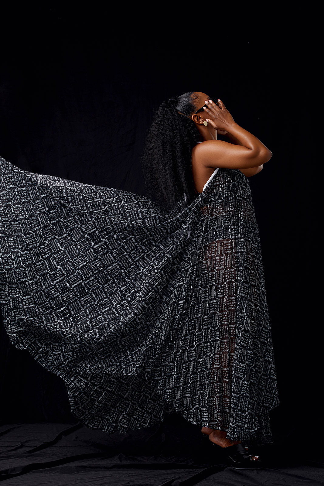 TMLT Black Pleated Dress