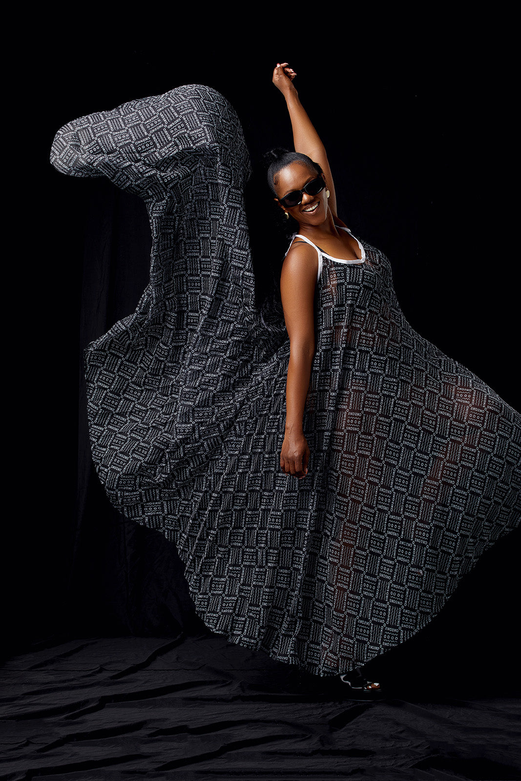 TMLT Black Pleated Dress