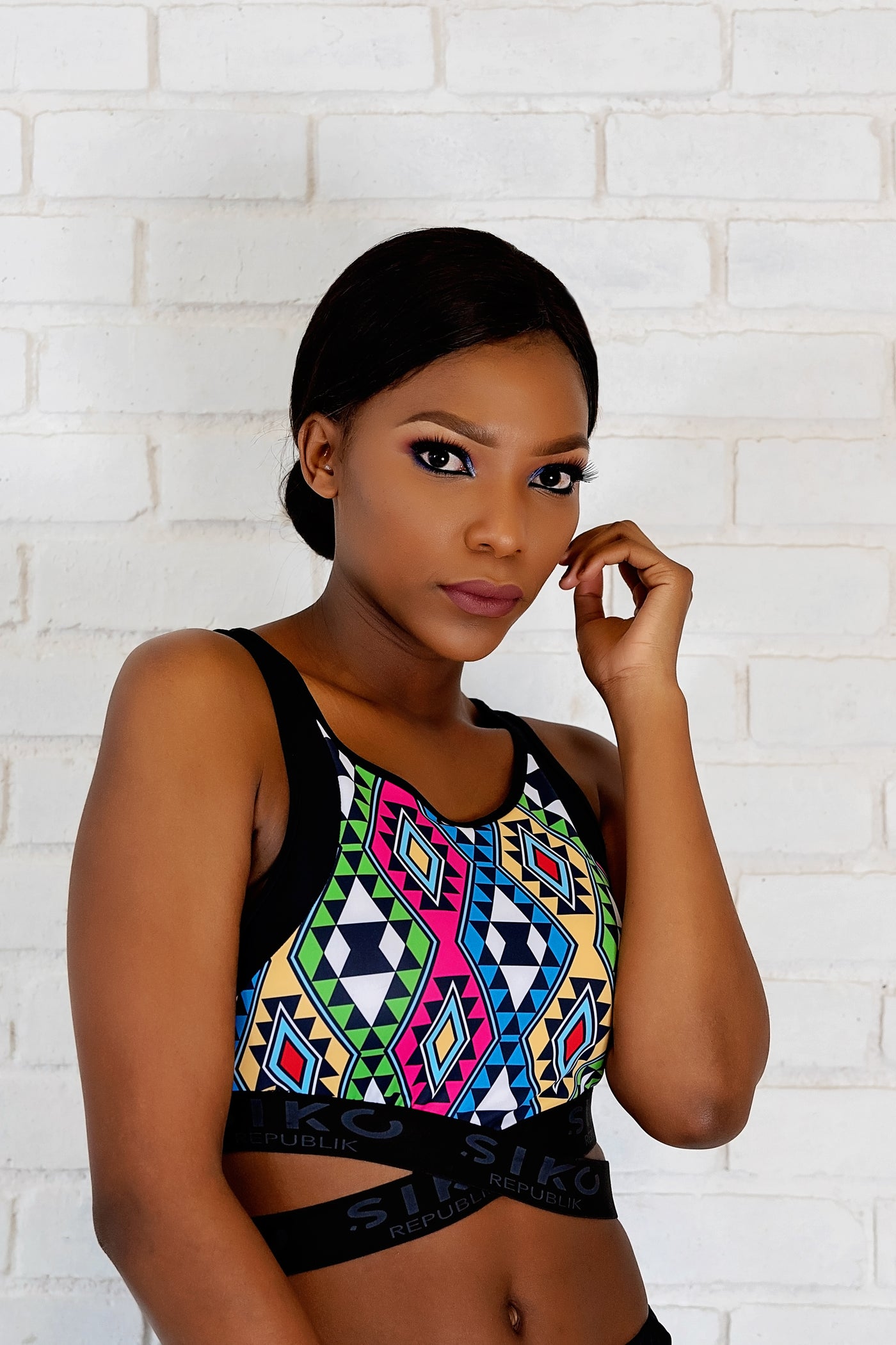 Queen Nandi Criss-Cross Crop Top